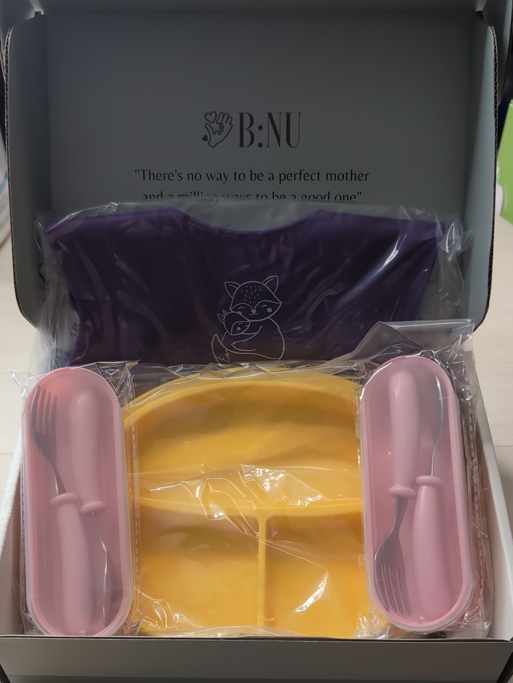 New Silicone Baby Feeding Set By B:NU